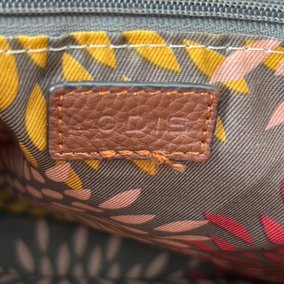 Lodis Sierra Brown Pebbled Leather Tote Travel Carryon Tote - Picture 5 of 10